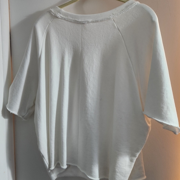 NWT EILEEN FISHER White Crew Neck Box Top L Large - Picture 2 of 5